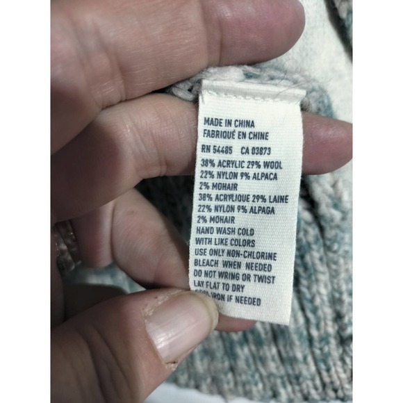 American Eagle knitted wool, alpaca, mohair blend front sweater woman small - Picture 7 of 8